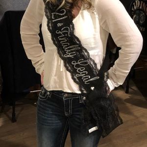 21st Birthday Laced Sash